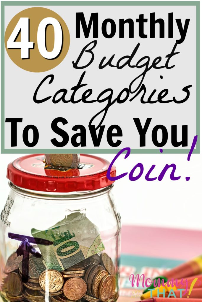 40 monthly budget categories for your new family budget. #monthlybudget #budgeting #tips #simple