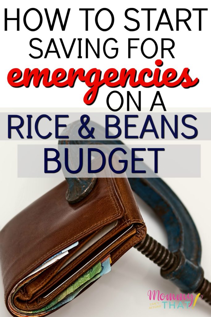 These ideas are perfect for anyone needing to build an emergency fund on a rice and beans budget. Perfect for anyone following the dave ramsey baby steps!
