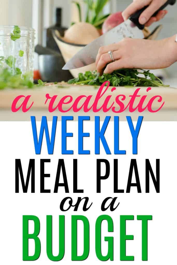 A realistic family meal plan on a budget. Easy to follow menu that will save your family time and money. Perfect for busy weeknights. Links to recipes included.
