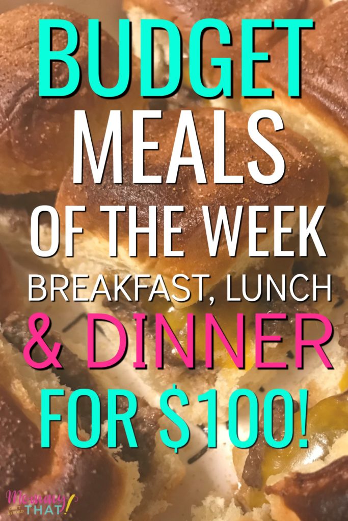 $100 weekly meal plan breakfast, lunch and dinner for a family of 5 ...