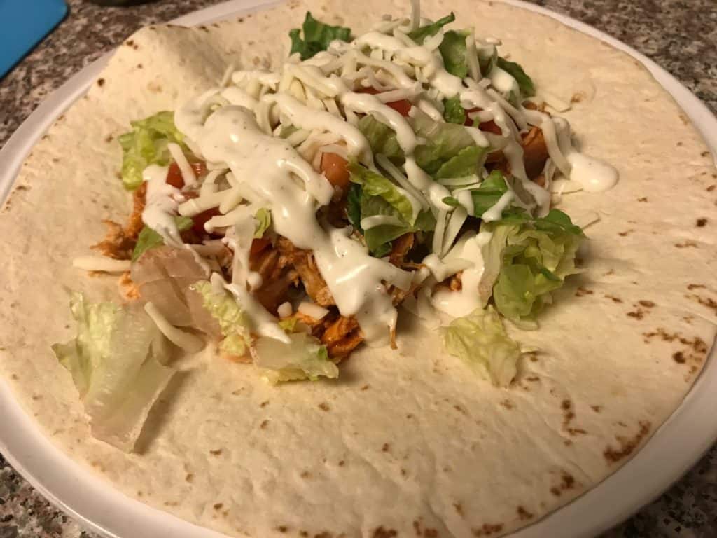 Buffalo chicken wraps no cook meal plan