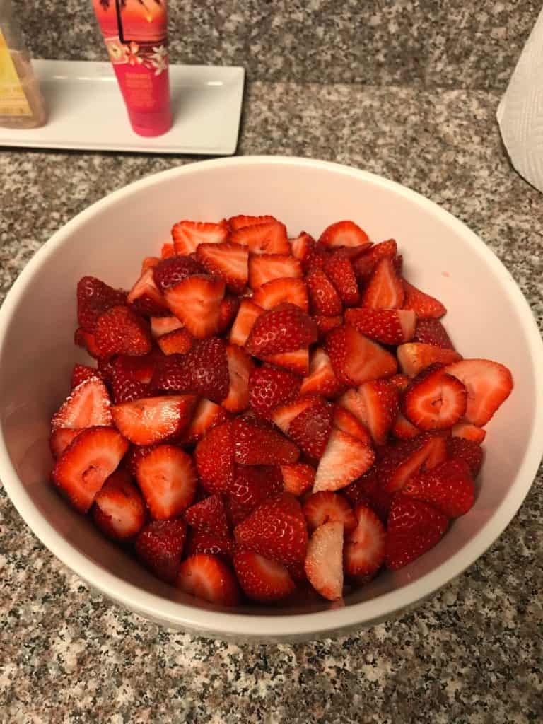 big bowl of strawberries