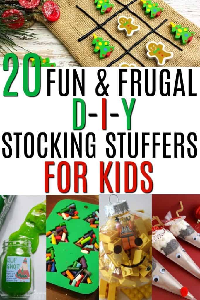 20 fun and frugal DIY stocking stuffers for kids! If Santa is on a budget this year have no fear. These amazing stocking stuffers will be the hit of Christmas morning. Fun, unique cheap and practical gift ideas.