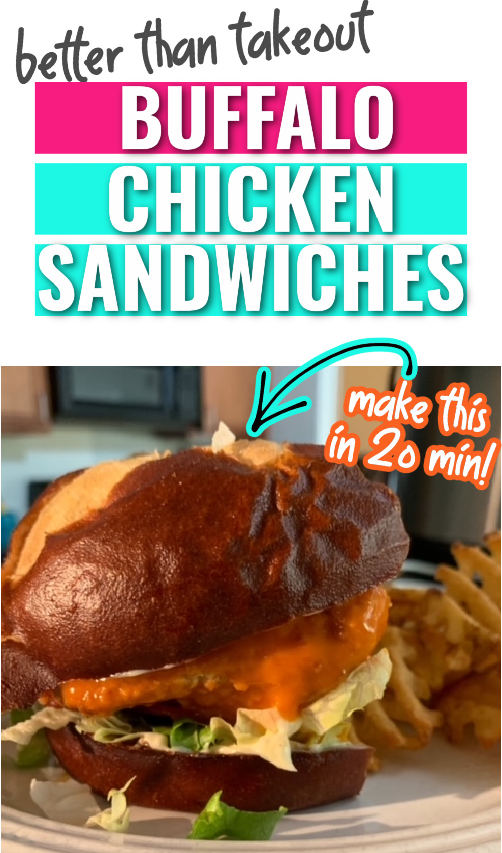 20 minute Buffalo Chicken Sandwich (Easy Weeknight Dinner Idea)